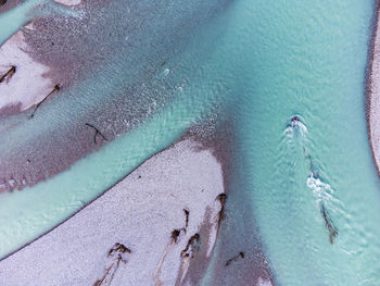 Full frame shot of frozen water on wall