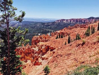 Scenic view of rocky mountains