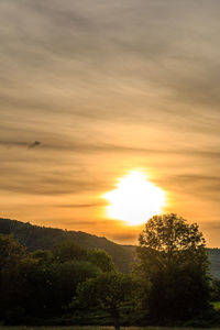 Sunset over landscape