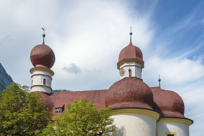 Low angle view of building against sky