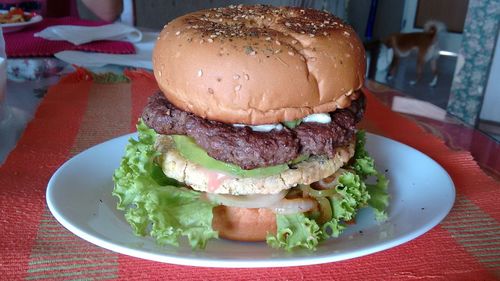 Close-up of served food