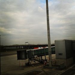 View of train against cloudy sky