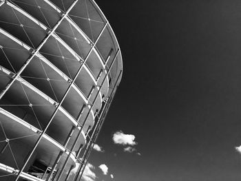 Low angle view of modern building against sky