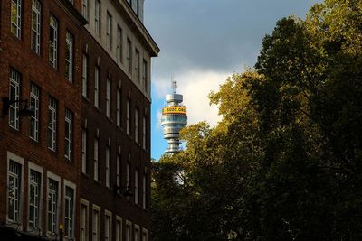 Low angle view of buildings against sky