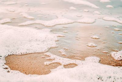 Close-up of sand on beach