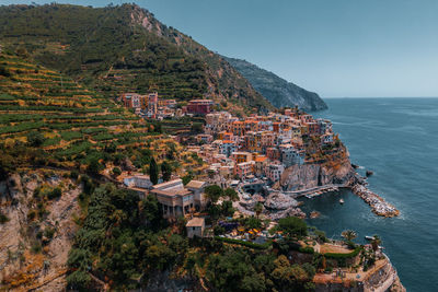 Manarola is one of the top tourist points of cinque terre on the north west coast of italy.