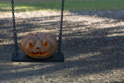 High angle view of swing in park