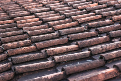 Full frame shot of roof tiles