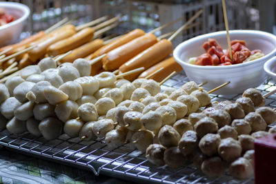 Close-up of food on table