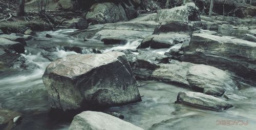 River flowing through rocks