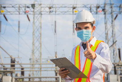 Man working at construction site