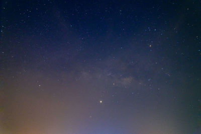 Low angle view of star field at night