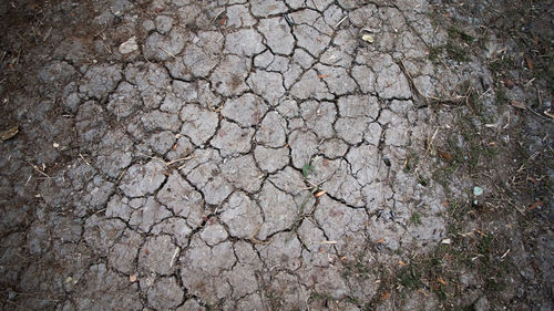 Full frame shot of cracked wall