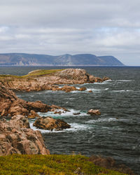 Coastal trail at white point of cape breton island, nova scotia, canada