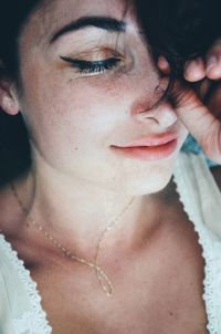 Close-up portrait of a woman