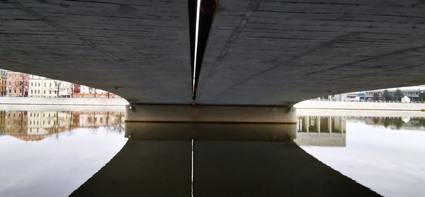 Bridge over river in city