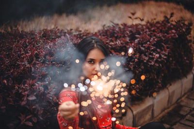 Portrait of beautiful young woman