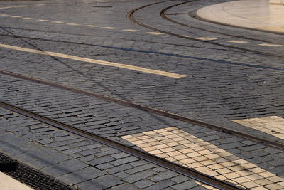 Road marking on street