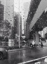 Rain drops on glass window