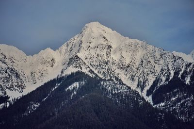 Scenic view of snowcapped mountain against sky