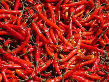 Full frame shot of red chili peppers