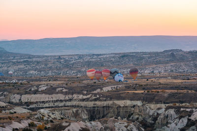 Scenic view of landscape against sky during sunset