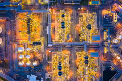 Full frame shot of illuminated bridge in city