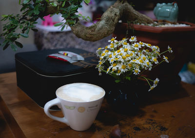 Close-up of coffee on table