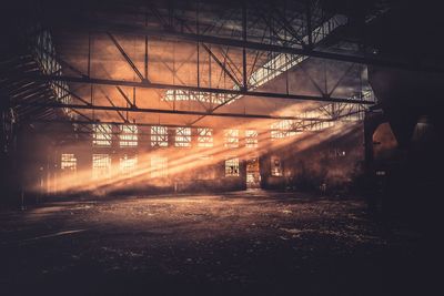 Interior of abandoned factory