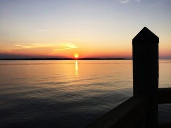 View of sea at sunset