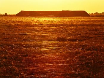 View of landscape at sunset