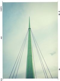 Low angle view of suspension bridge