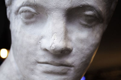 Close-up portrait of man statue
