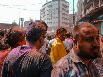 Holi india people having fun