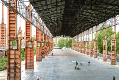 Empty bridge in building