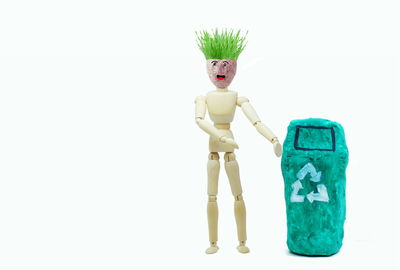 Stuffed toy against white background