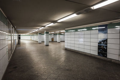 View of empty subway