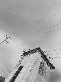 Low angle view of tower against sky