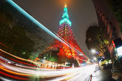 City street at night