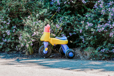 Toy car on playground