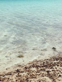 High angle view of beach