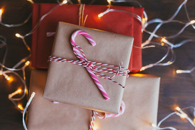 Close-up of christmas decorations