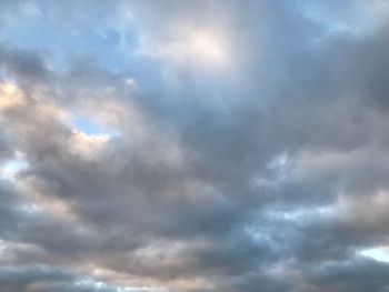 Low angle view of storm clouds in sky