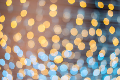 Defocused image of illuminated lights
