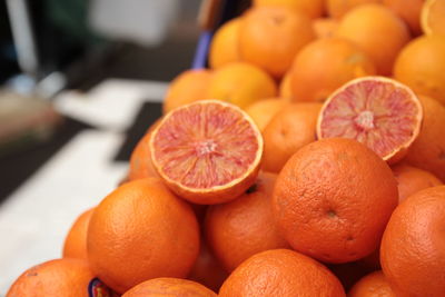 Close-up of fruits for sale at market stall