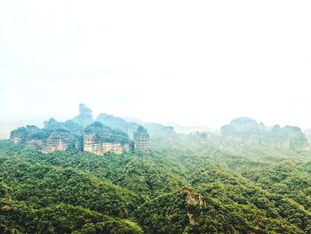 Scenic view of landscape against clear sky