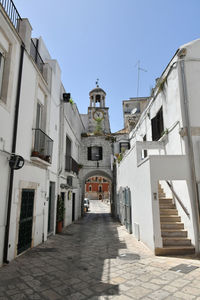 A small street in casamassima, a village  in the puglia region of italy.