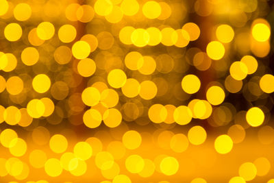 Defocused image of illuminated lights