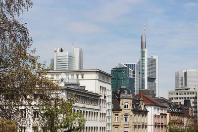 Low angle view of buildings against sky