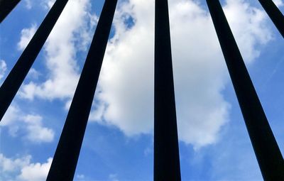 Low angle view of clouds against blue sky